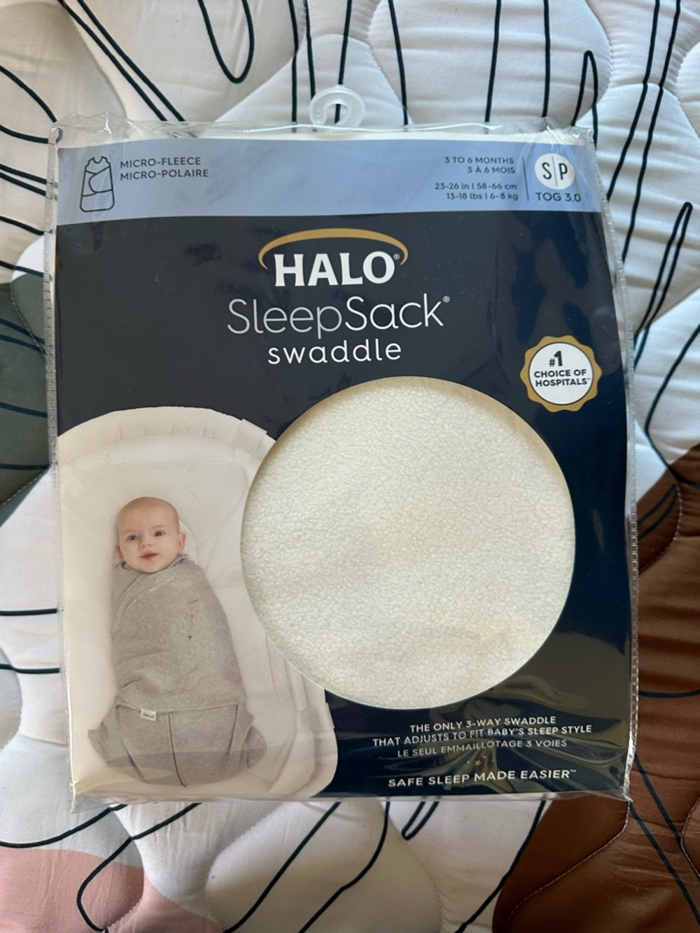 NEW! HALO SleepSack Swaddle White Baby Sleep Sack
